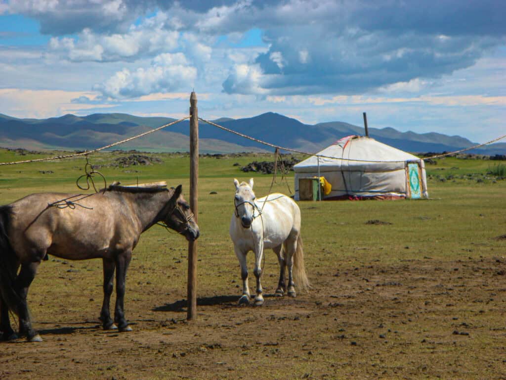 Représentation historique de la yourte mongole